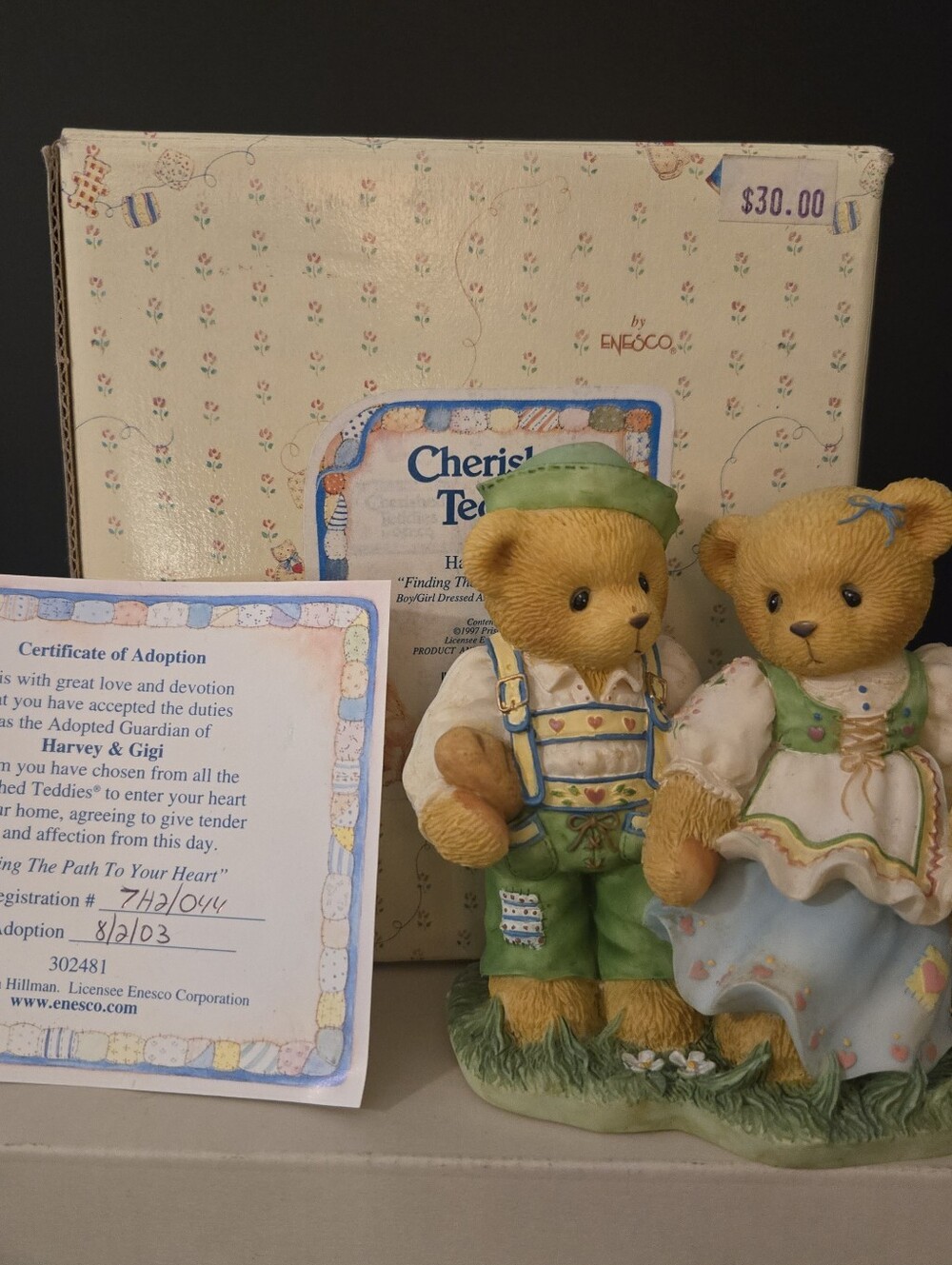 Cherished Teddies Harvey & Gigi Finding The Path To Your Heart Figurine 302481